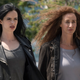 A moment of mother/daughter “dramatic windswept hair” bonding.